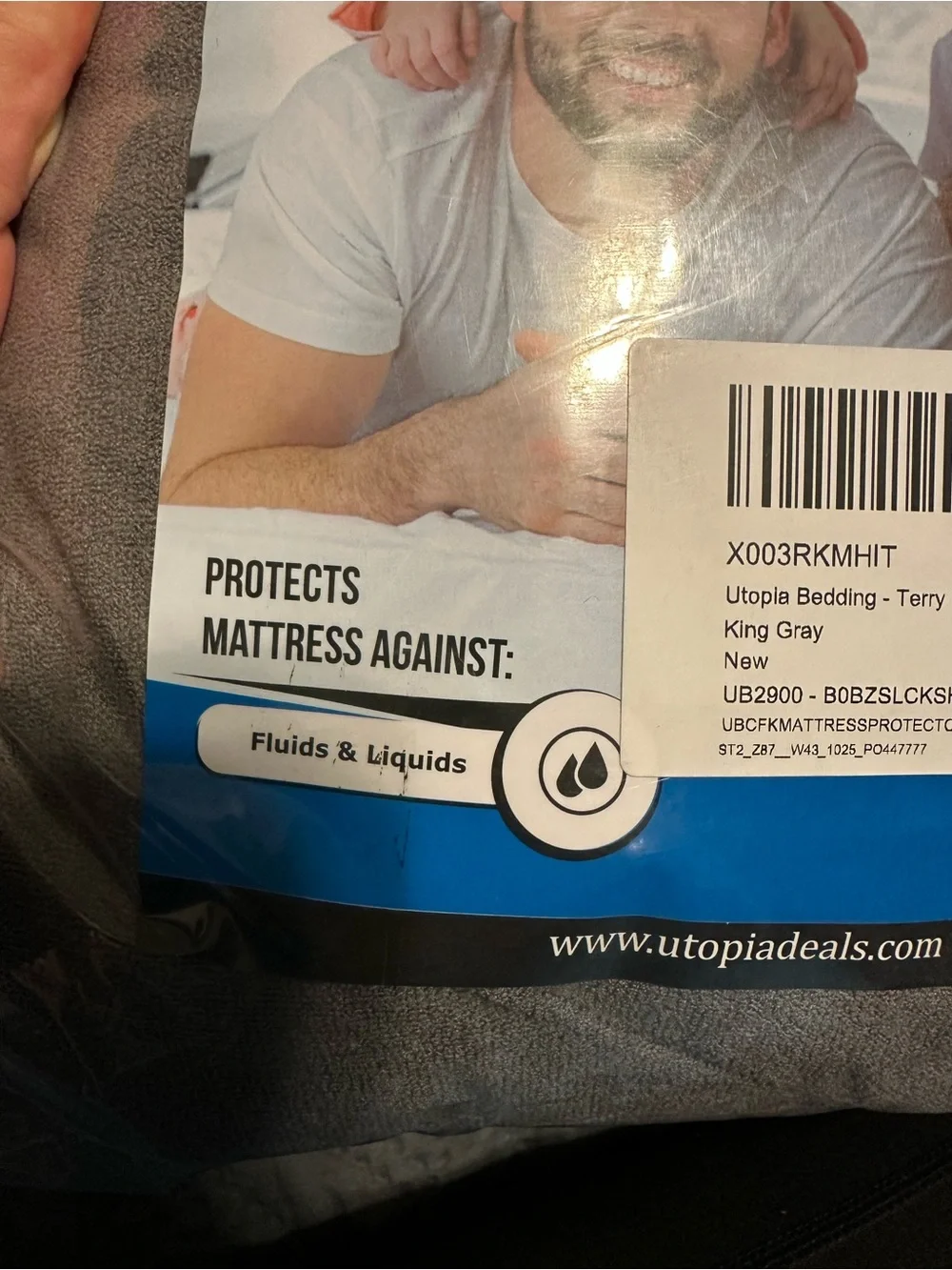 Utopia Bedding King Utopia Bedding King Waterproof Terry Mattress Protector Gray